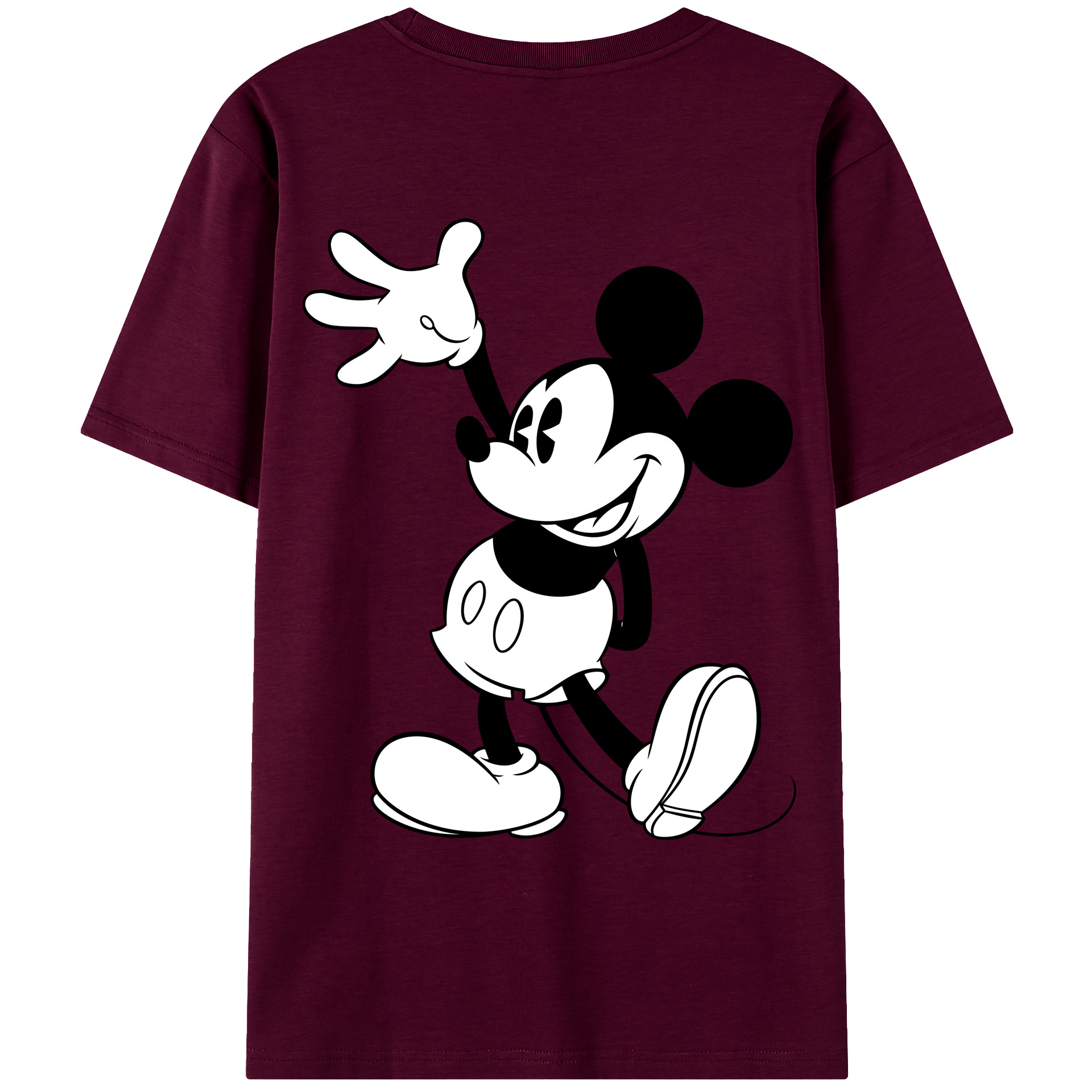 （画像用） ミッキーマウス Mickey Mouse レディース半袖Tシャツ(バックプリント)